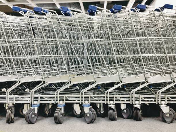 istock Row of Shopping Carts 180835242