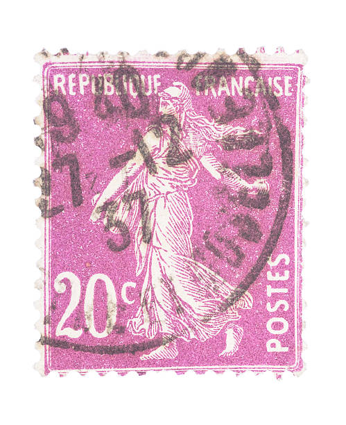 istock Vintage French stamp -  Marianne 180835574