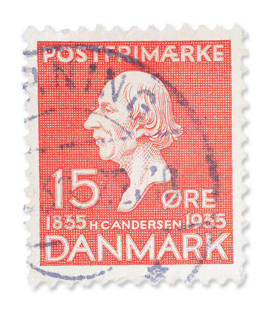istock Vintage Danish stamp - Hans Christian Andersen 180835656