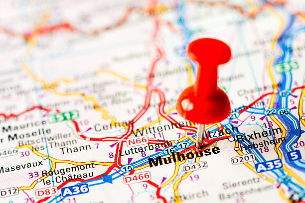 istock Europe cities on map series: Mulhouse 180835710