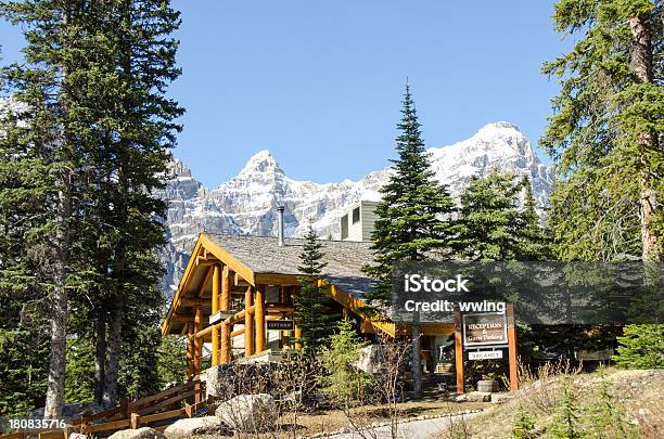 Banff Park Moraine Lake Lodge Stock Photo - Download Image Now - Log Cabin, Moraine Lake, Alberta