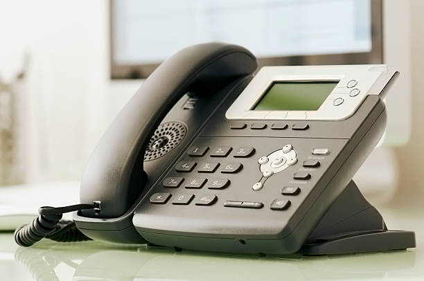 istock Professional business telephone on office desk 180835734