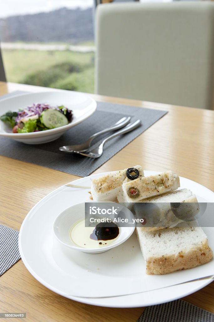 Brot mit Olivenöl, Balsamico - Lizenzfrei Backen Stock-Foto