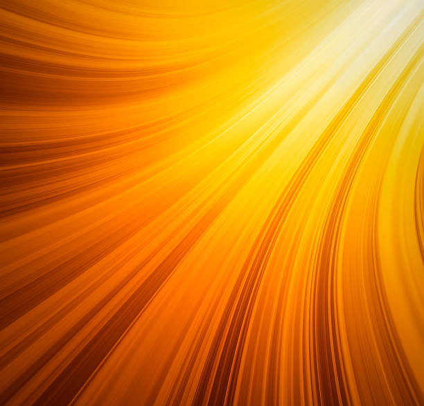 istock Curved yellow rays of light 180837500