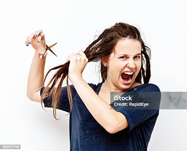 Thats It Im Cutting These Dreadlocks Off Now Stock Photo - Download Image Now - Cutting Hair, 20-29 Years, Adult