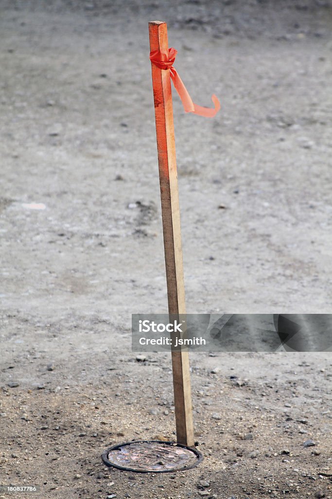 Clásico bandera de construcción - Foto de stock de Marcador - Instrumento de medida libre de derechos