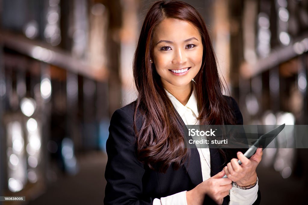 warehouse manager Digital Tablet Stock Photo