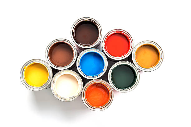 istock Group of colorful paint tins 180838519