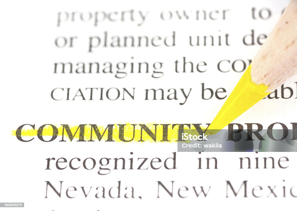 Społeczność słowa Definicja oznaczony żółtą się w słowniku - Zbiór zdjęć royalty-free (Bez ludzi)