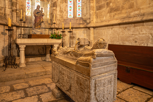 Lisbon Cathedral interior, Portugal.