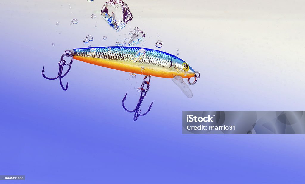 wobbler in a water on blue Bubble Stock Photo