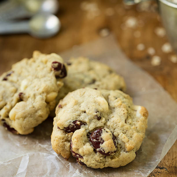 istock Cranberry Oatmeal Cookies with White Chocolate Chips and Macadamias 180839708