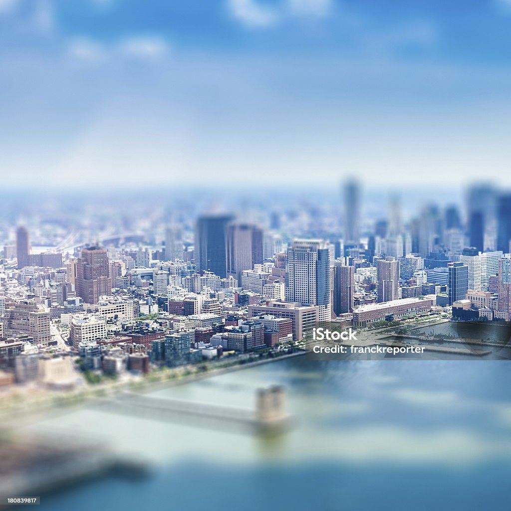 Aerial view of NYC  Tilt-Shift Stock Photo