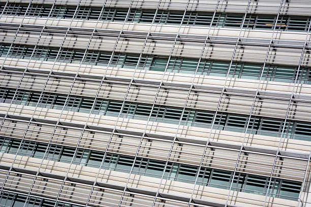 Modern Scaffolding of office building, Kop van Zuid Rotterdam