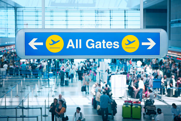 All Gates signpost at Los Angeles Airport See my other similar photos: lypsela2013 stock pictures, royalty-free photos & images