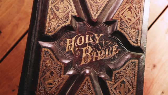 Ancient Leather Bound Holy Bible