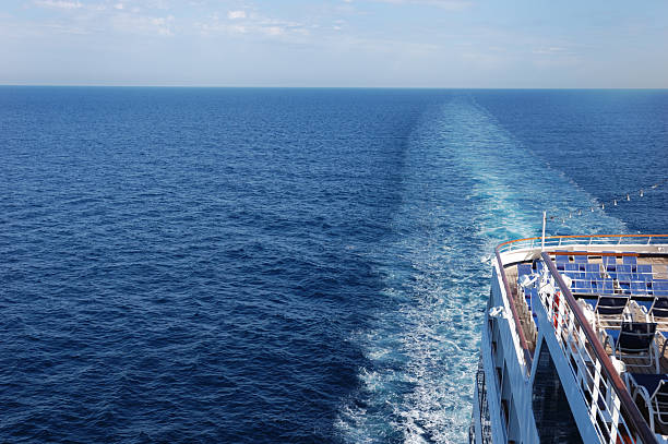 Horizon from Cruise Ship stock photo