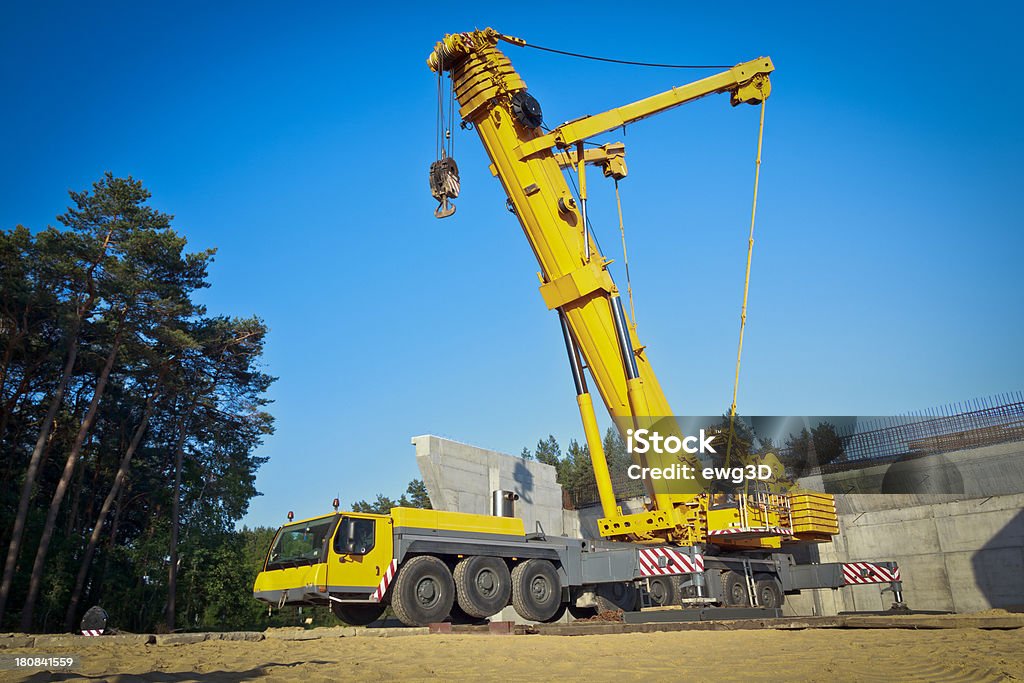 Gelbe Mobile Crane - Lizenzfrei Liefern Stock-Foto