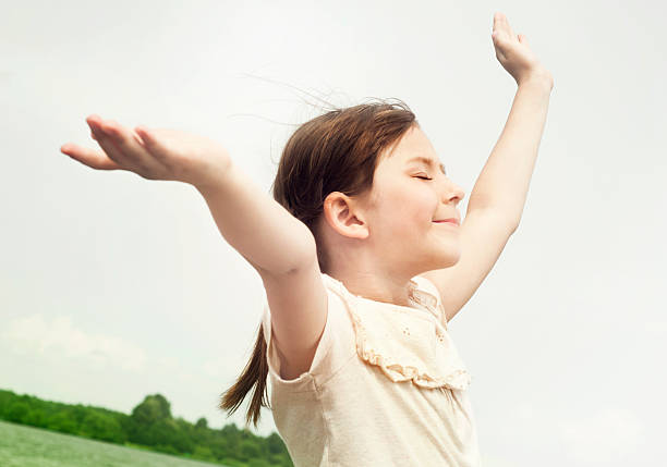 istock Little girl enjoying nature 180841839