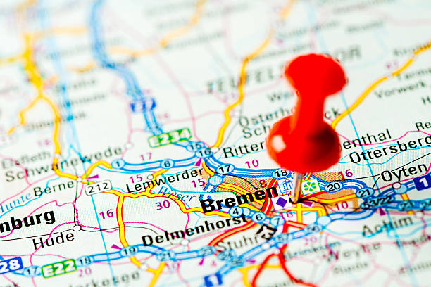 istock Europe cities on map series: Bremen 180841846