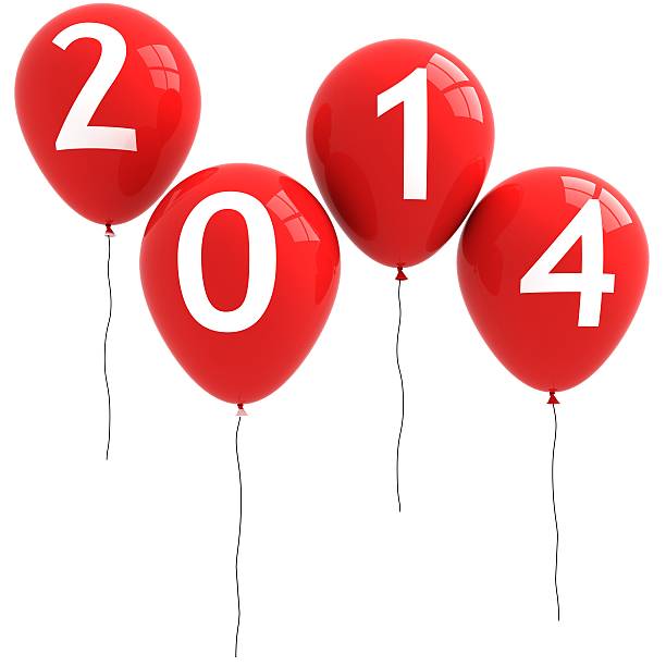 jahr 2014 ballons - new years eve new years day 2013 holiday stock-fotos und bilder