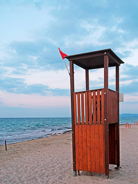 istock lifeguard tower in Platamona 180842379