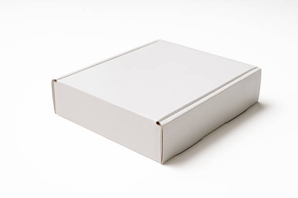 istock Isolated shot of closed white blank box on white background 180843250