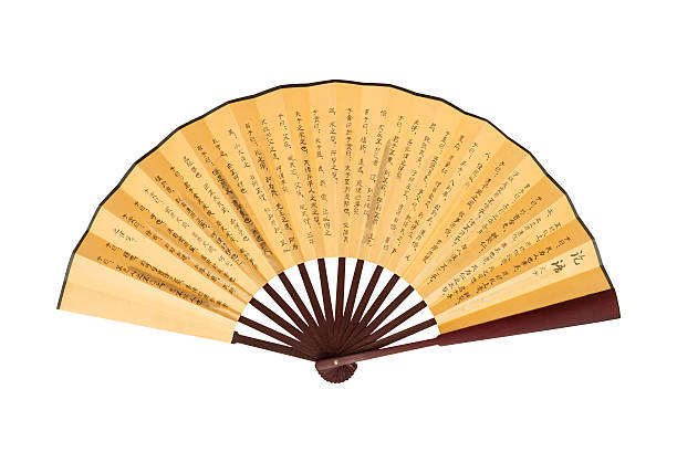 китайский вентилятор (обтравка!) - confucian стоковые фото и изображения