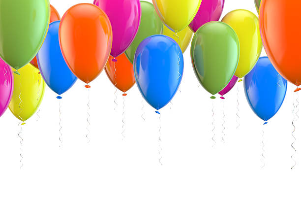 istock Party balloons isolated on white background 180844042