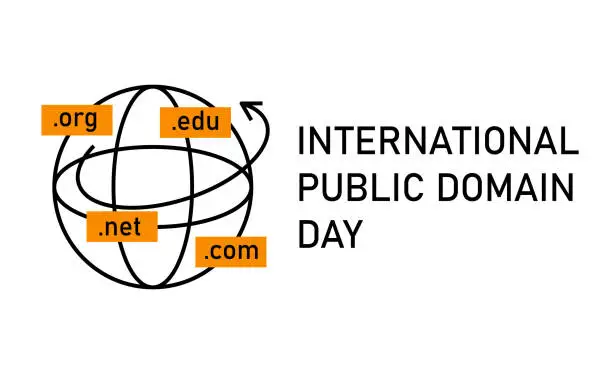 Vector illustration of International Public Domain Day. Design suitable for greeting card poster and banner. Template Design Illustration