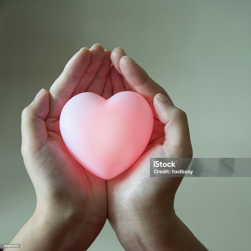 heart in hands love concept. holding a red heart in hands. Adult Stock Photo