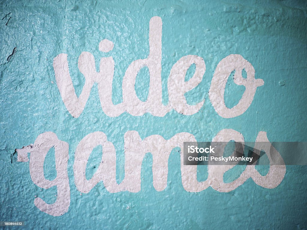 Des jeux vidéo sur texture de mur bleu - Photo de Arts Culture et Spectacles libre de droits
