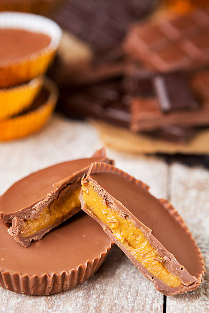 istock Homemade peanut butter cups on a rustic table 180844523