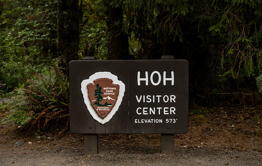 Olympic National Park, United States: July 9, 2023: Hoh Rainforest Visitor Center In Olympic National Park