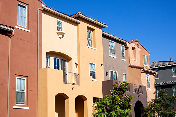 istock Colorful Stucco Apartment Building Exterior 180844749