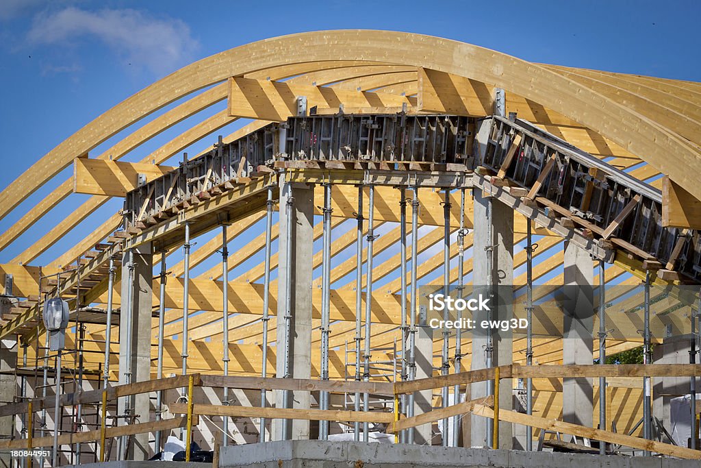 Timber Built Roof Timber Frame Roof Under Construction Stock Photo - Download Image Now ...