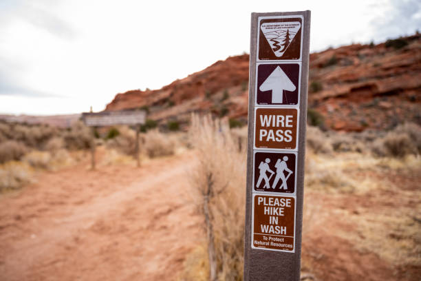 Trailhead of Wire Pass in the Utah Wilderness heads toward Buckskin Gulch