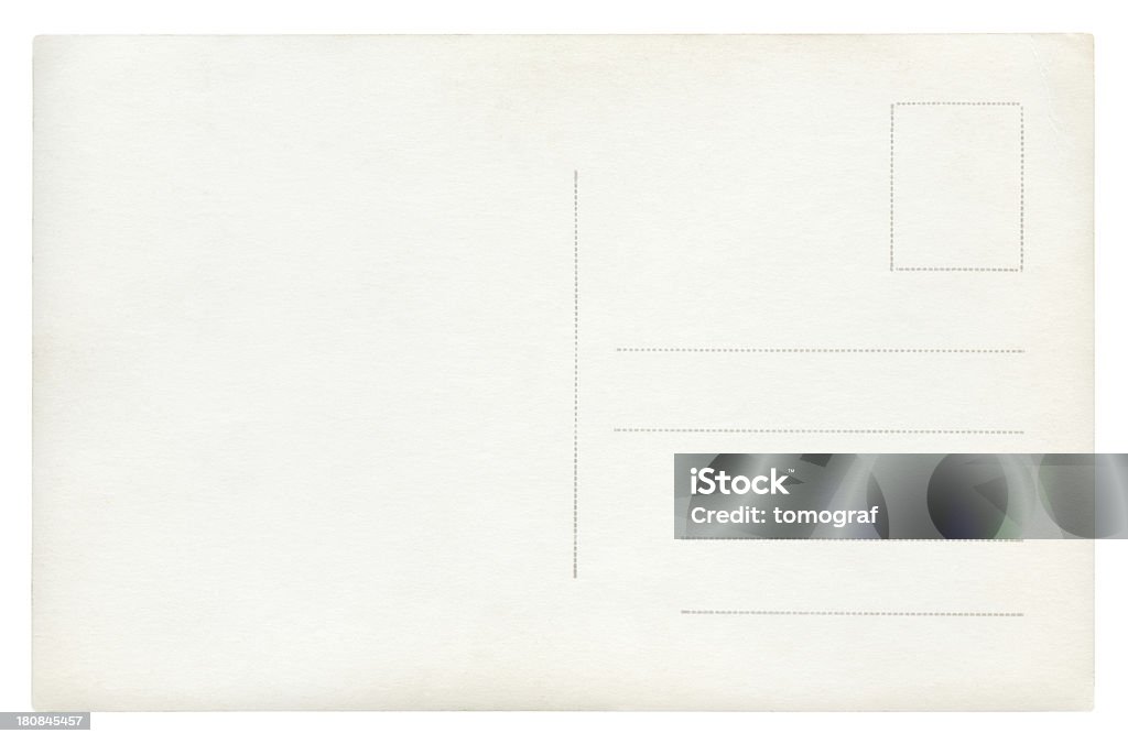 Cartão postal em branco, isolados, Traçado de Recorte incluído) - Foto de stock de Cartão Postal royalty-free