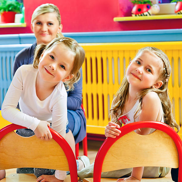 Cute girls in a Nursery School