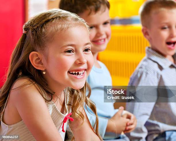 Cute Nursery School Children Stock Photo - Download Image Now - 4-5 Years, Boys, Cheerful