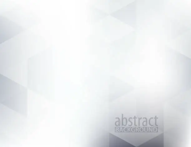 Vector illustration of Colourless horizontal pattern with grey triangles on white