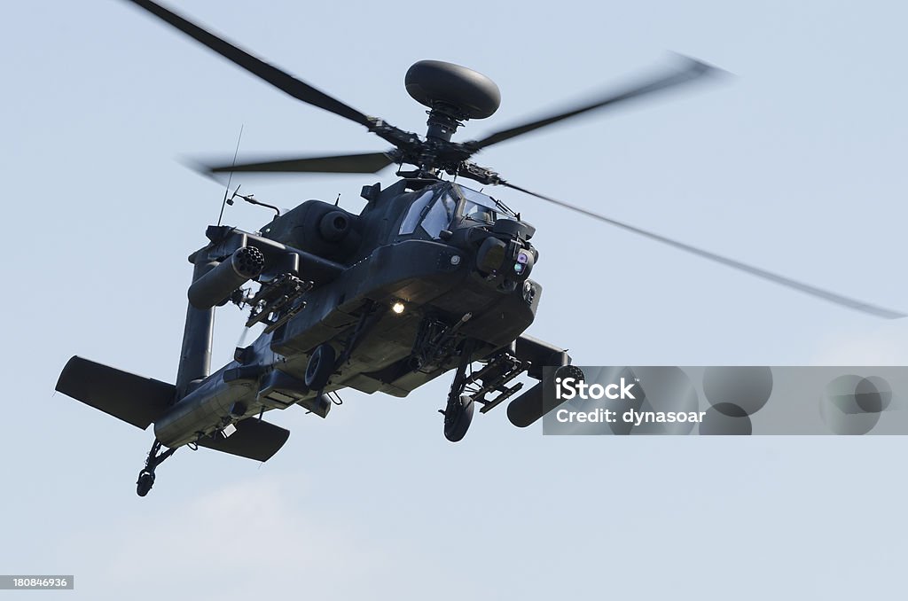 Apache attack helicopter "Designed during the cold War as a tank buster, the Apache is currently used by the UK and US armed forces for counterinsurgency operations in Afghanistan." Apache Helicopter Stock Photo