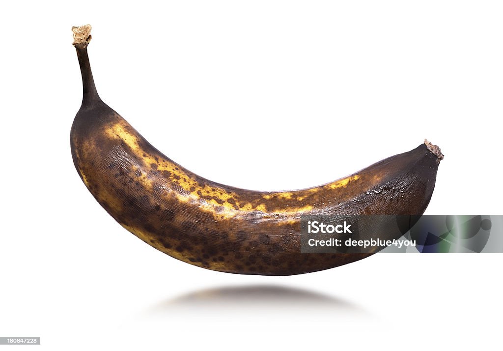 흰색 배경의 Overripe 바나나 - 로열티 프리 바나나 스톡 사진