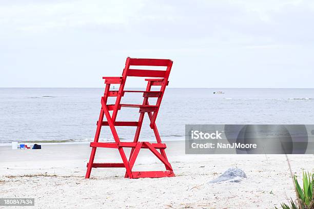 Lifeguard Chair Stock Photo - Download Image Now - Rescue, Atlantic Ocean, Beach