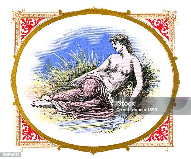 Флора — стоковая векторная графика и другие изображения на тему Греческая богиня - Греческая богиня, Антиквариат, Бог