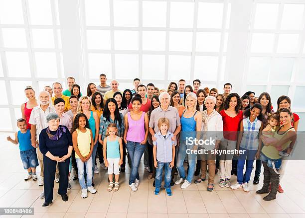 Large Group Of Happy Multiethnic People Stock Photo - Download Image Now - 30-39 Years, Adult, African Ethnicity