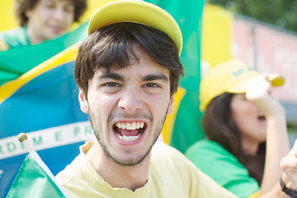 istock Group of fans cheering 180848706