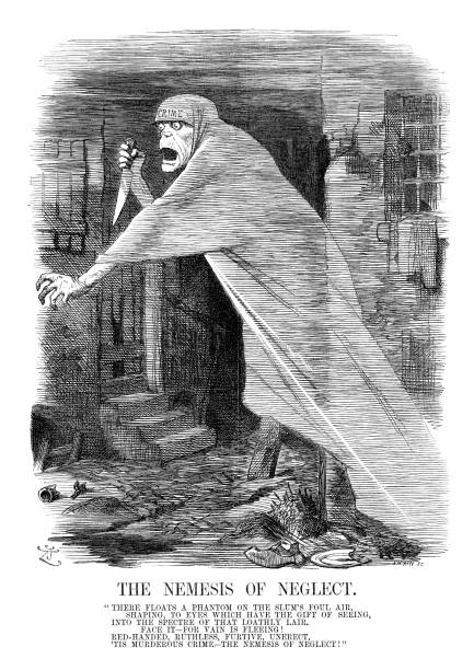 jack z ripper-nemesis zaniedbania - jack the ripper stock illustrations