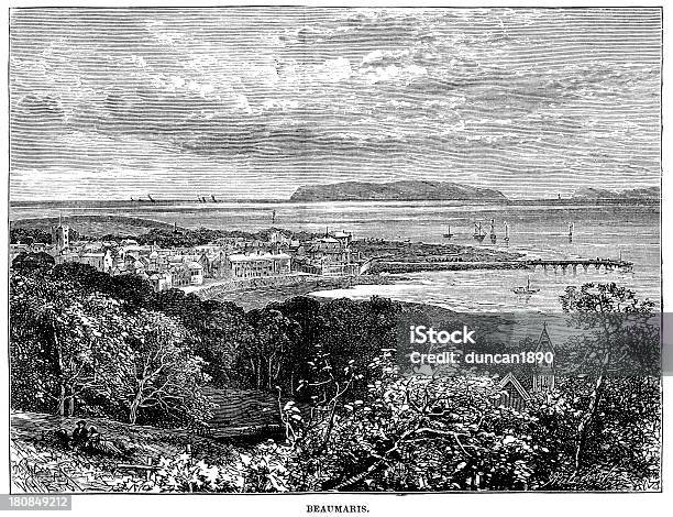 Beaumaris Stock Illustration - Download Image Now - 19th Century, 19th Century Style, Anglesey - Wales