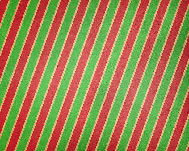 茶色の紙、ホリデーのストライプ - wrapping paper striped paper christmas ストックフォトと画像